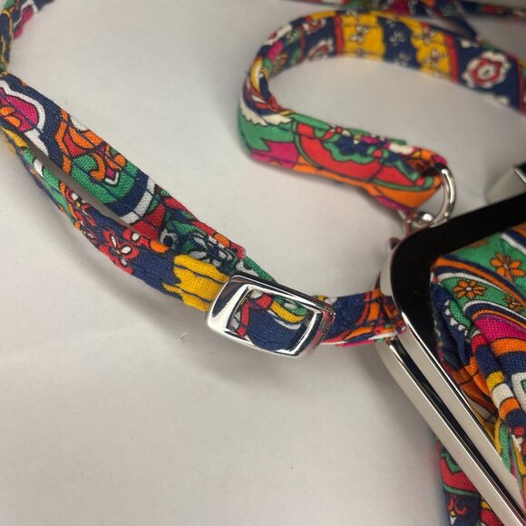 Vera Bradley Cotton Carson Mini Shoulder Bag With Vibrant Floral Paisley Pattern - Picture 5 of 9